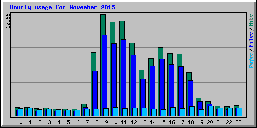 Hourly usage for November 2015