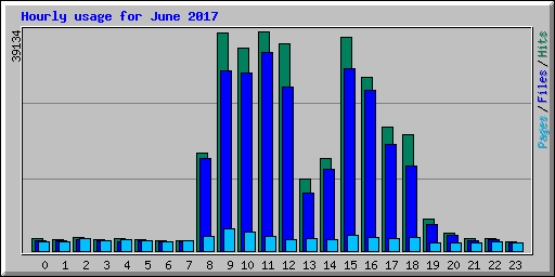 Hourly usage for June 2017