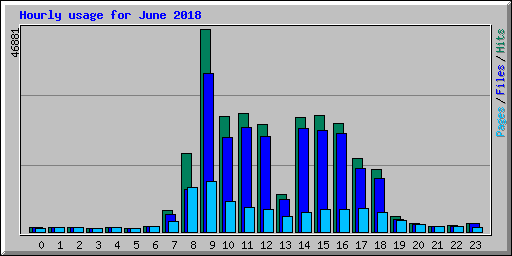 Hourly usage for June 2018