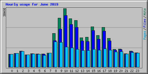 Hourly usage for June 2019