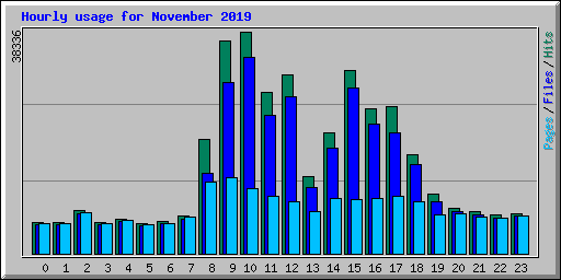 Hourly usage for November 2019