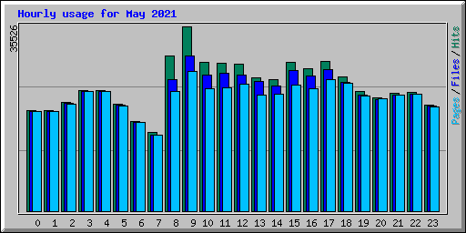 Hourly usage for May 2021