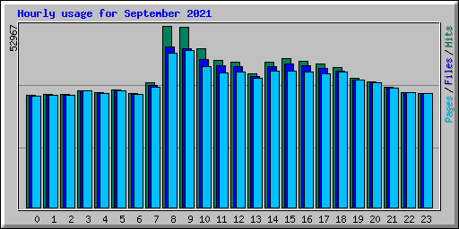 Hourly usage for September 2021