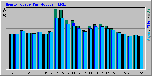 Hourly usage for October 2021