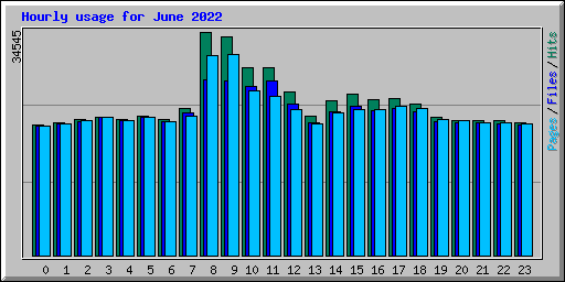 Hourly usage for June 2022