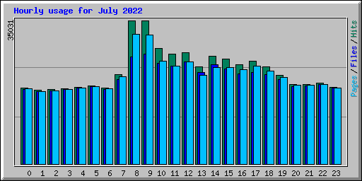 Hourly usage for July 2022