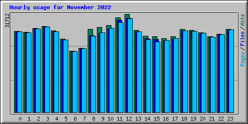 Hourly usage for November 2022