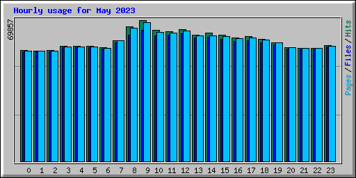 Hourly usage for May 2023