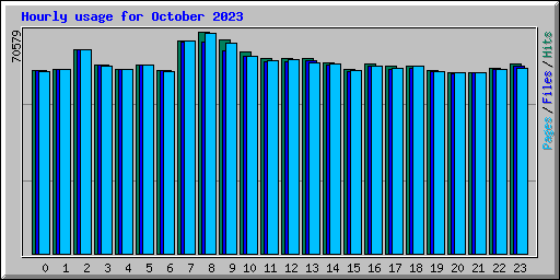 Hourly usage for October 2023