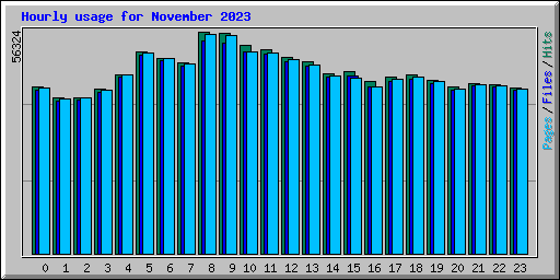 Hourly usage for November 2023