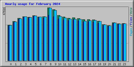 Hourly usage for February 2024