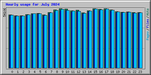 Hourly usage for July 2024