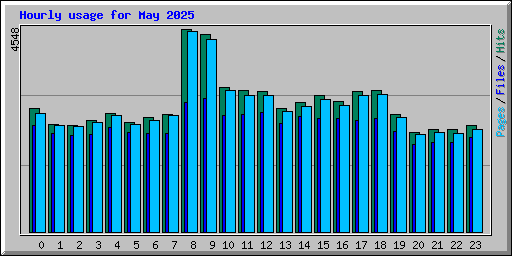 Hourly usage for May 2025